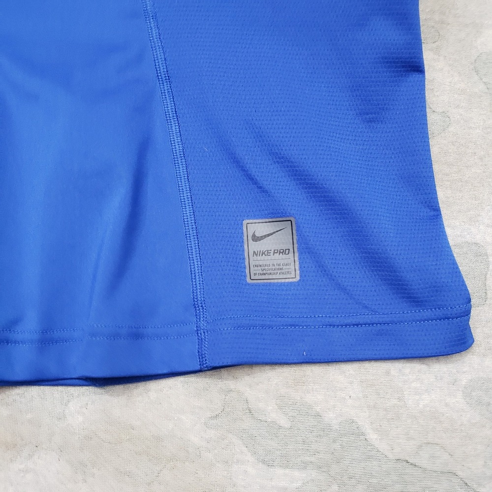 Nike Pro Tank Shirt Men Small Blue Padded Football Compression Sleeveless - Picture 3 of 12